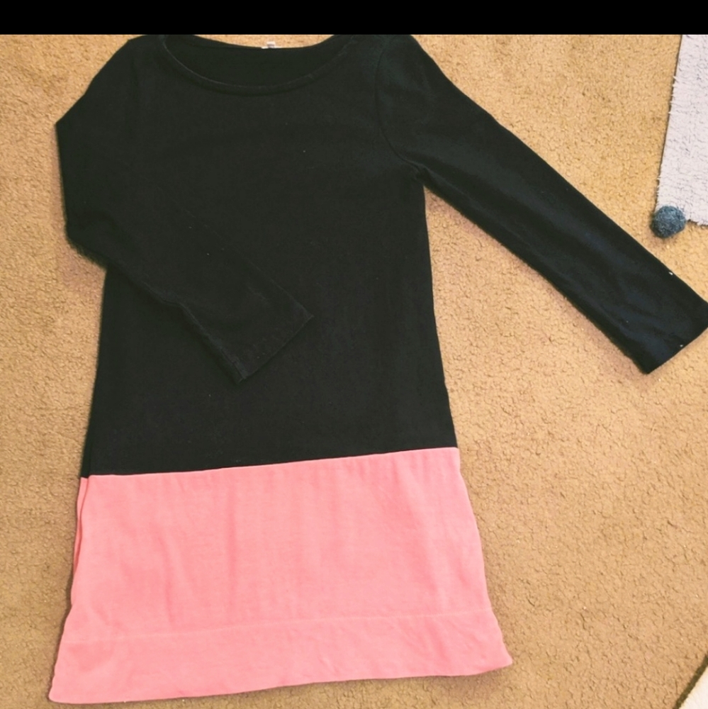 J.Crew -Navy and Neon Orange Dress (Sz. S)